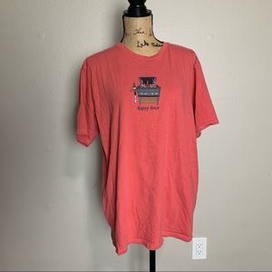 Positivitees BBQ grill meat beer happy hour shirt